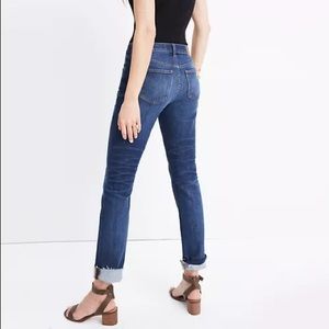 Madewell Jeans Slim Boyfriend Raw Hem Dark